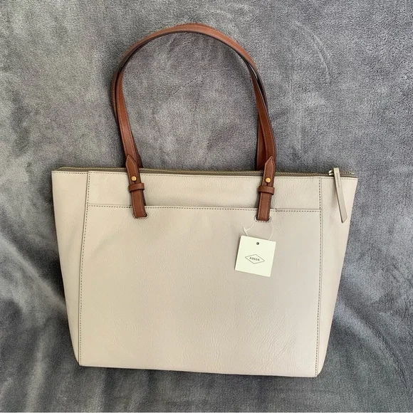 Fossil Leather Rachel Tote in Graystone - Picture 4 of 16